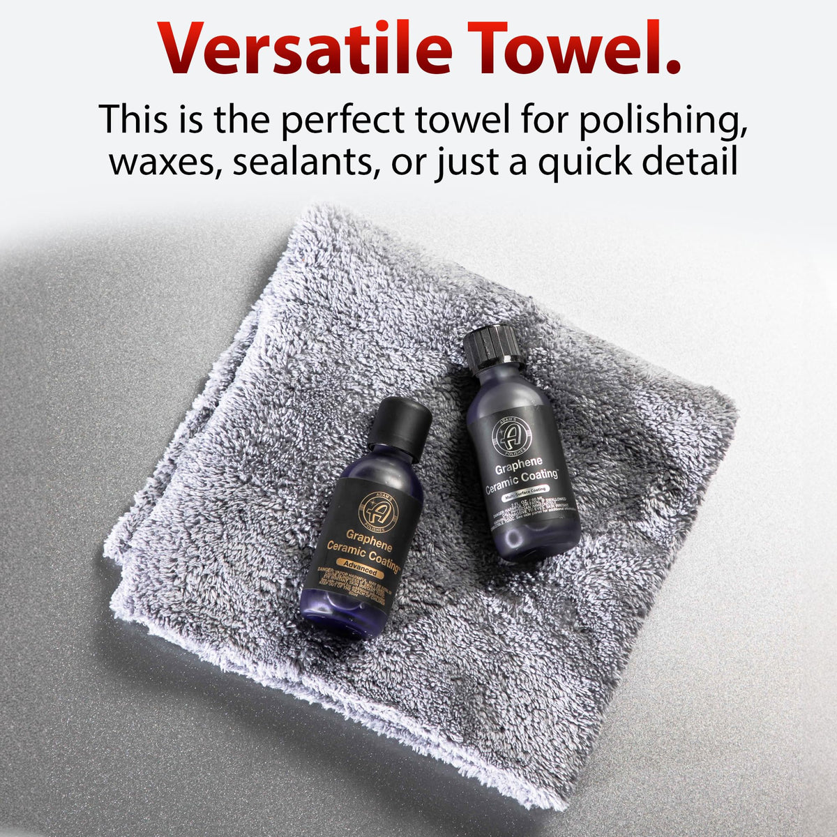 Adam's towel drying a car panel to show absorbency and streak-free finish benefit