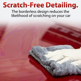 Adam's towel cleaning car interior demonstrating lint-free dusting and gentle care benefit
