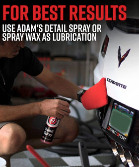 Adam's Polishes mitt and spray after claying showing smoother finish benefit