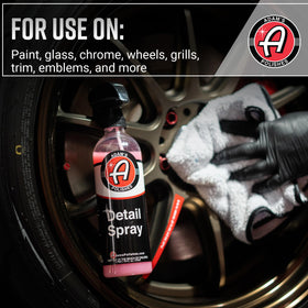 Adam's Polishes bottle held in hand showing size and portability benefit