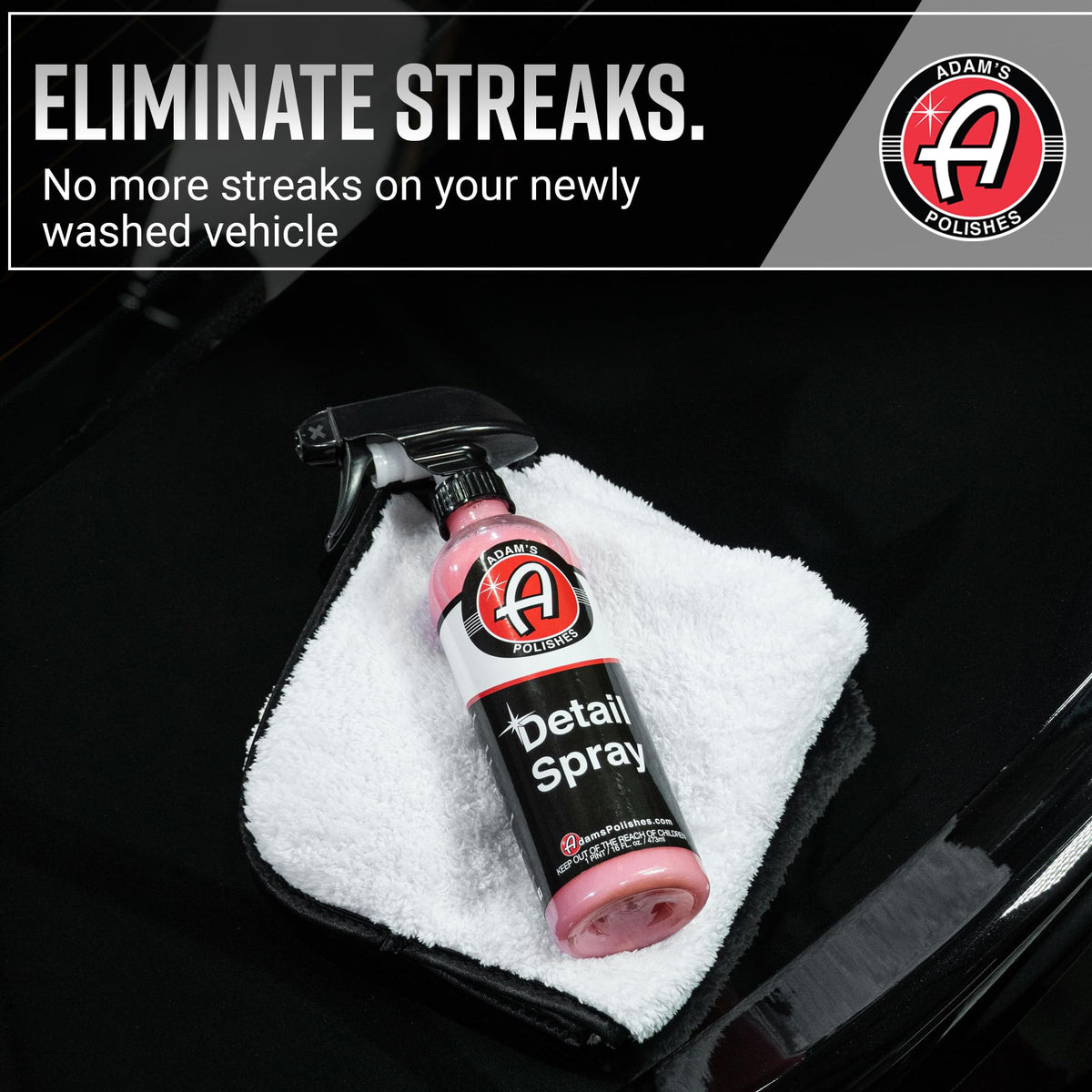 Adam's Polishes used on paint panel revealing instant high-gloss benefit