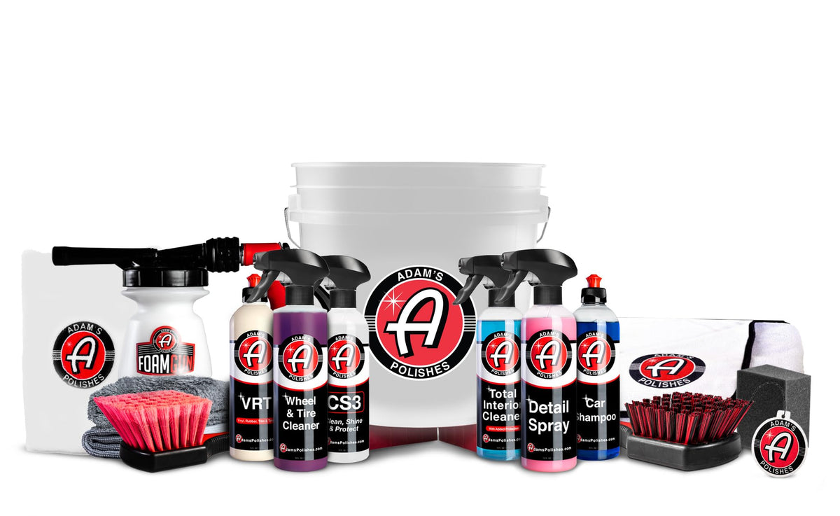 Adam's Polishes kit front packaging showing contents and convenience