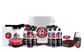 Adam's Polishes kit front packaging showing contents and convenience