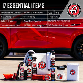Adam's Polishes foam gun dispensing thick suds for faster dirt removal