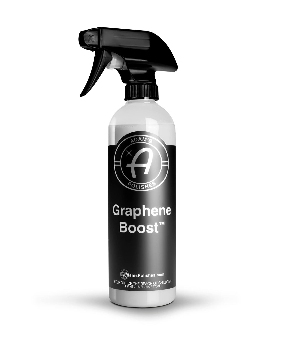 Adam's Graphene Boost bottle front view showing label and packaging benefit