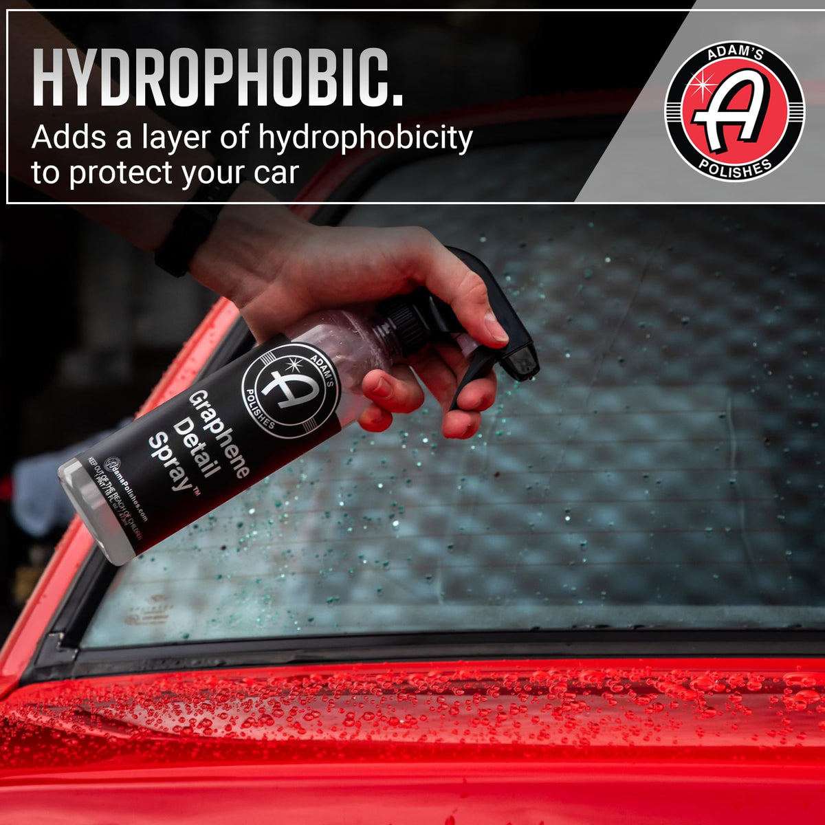 Adam's Polishes being wiped with microfiber, quick streak-free cleaning benefit