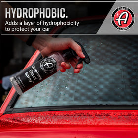 Adam's Polishes being wiped with microfiber, quick streak-free cleaning benefit