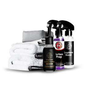 Adam's Polishes front packaging showing kit contents and long-lasting protection