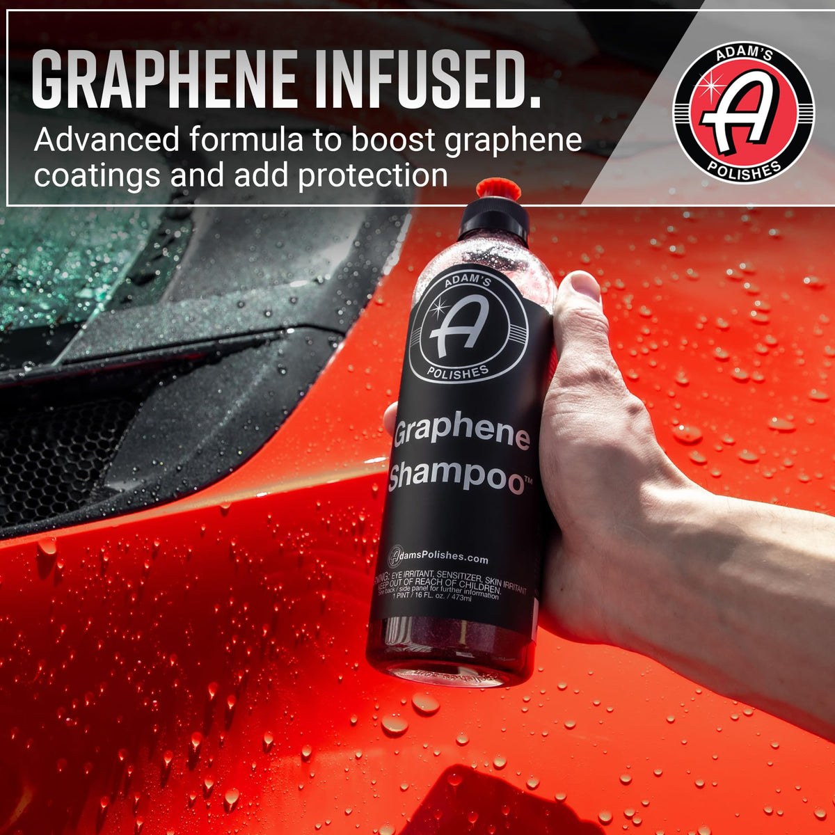 Adam's Polishes foam cannon spraying thick foam for safer, contact-free cleaning benefit