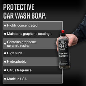 Adam's Polishes label close-up highlighting graphene infusion and ingredient clarity