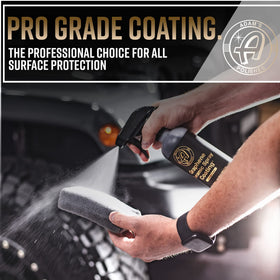 Adam's Polishes UV flashlight illuminating coated area to confirm complete application