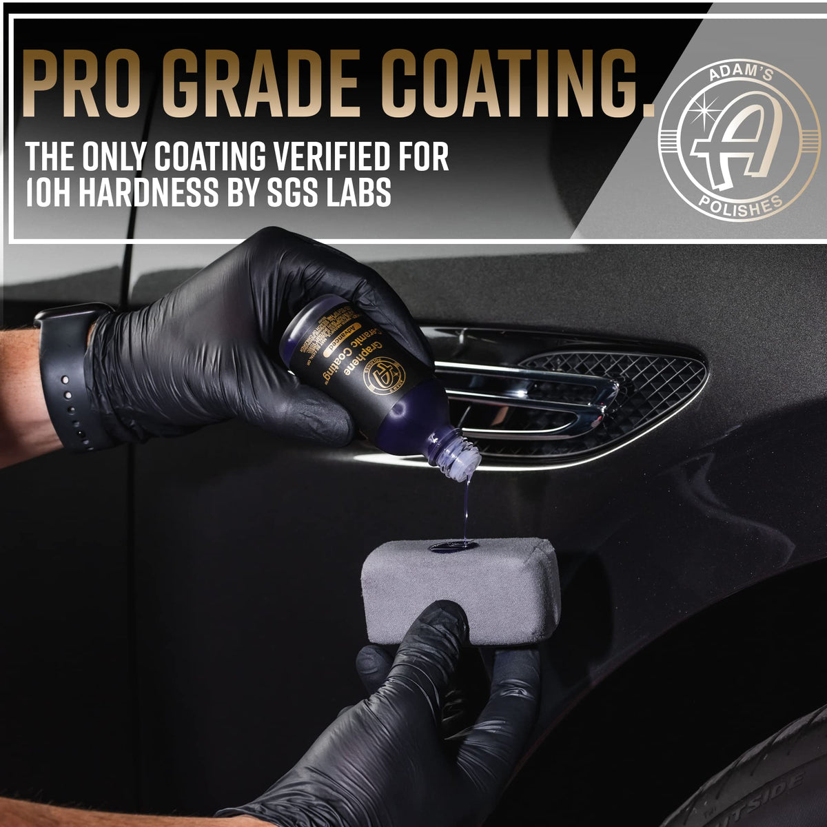Adam's Polishes coating texture and high gloss sheen demonstrating deep color