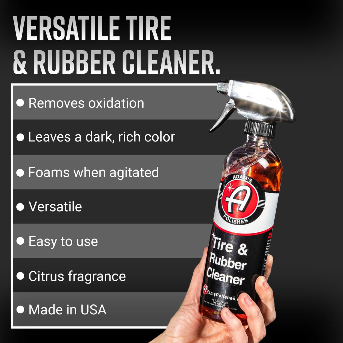 Adam's Polishes spray nozzle close-up demonstrating easy targeted application
