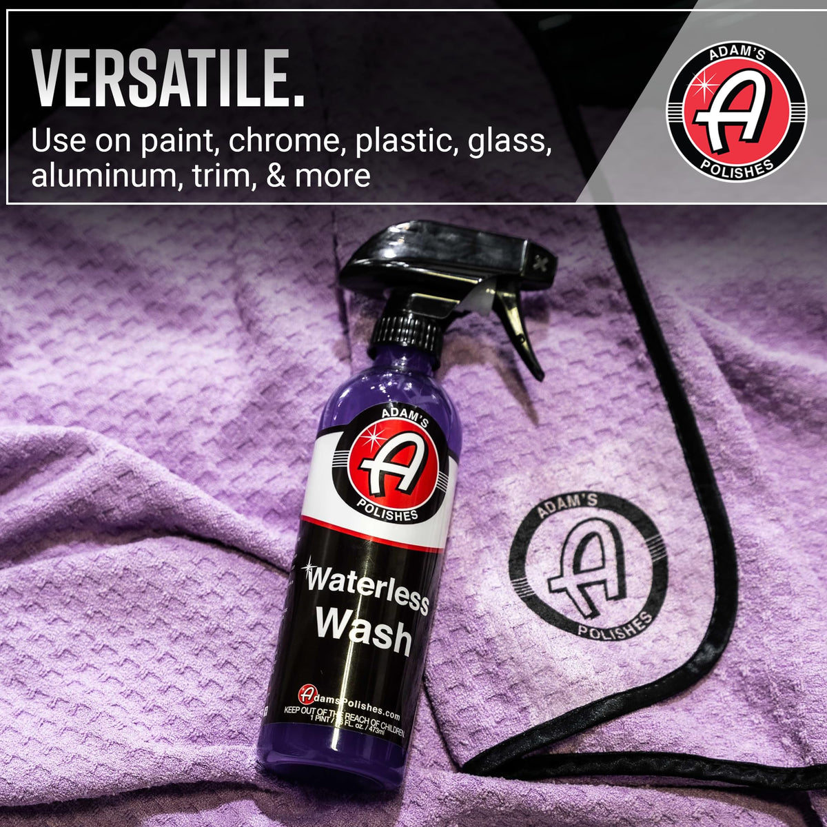 Adam's Polishes bottle on a boat deck illustrating safe marine exterior cleaning