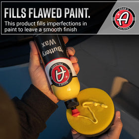 Adam's Polishes in driveway detailing scene, conveys easy use and pleasant scent