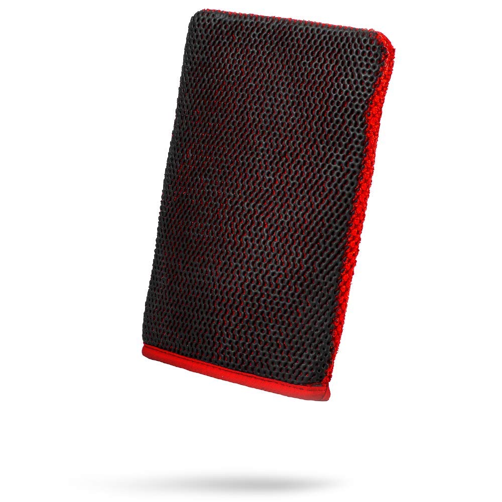 Adam's Polishes mitt front view showing shape and coverage for faster claying