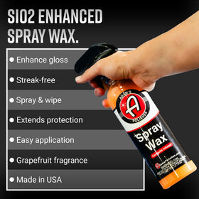 Adam's Polishes close-up of glossy liquid texture highlighting carnauba-rich formulation