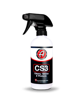 Adam's Polishes CS3 front label showing product and benefits