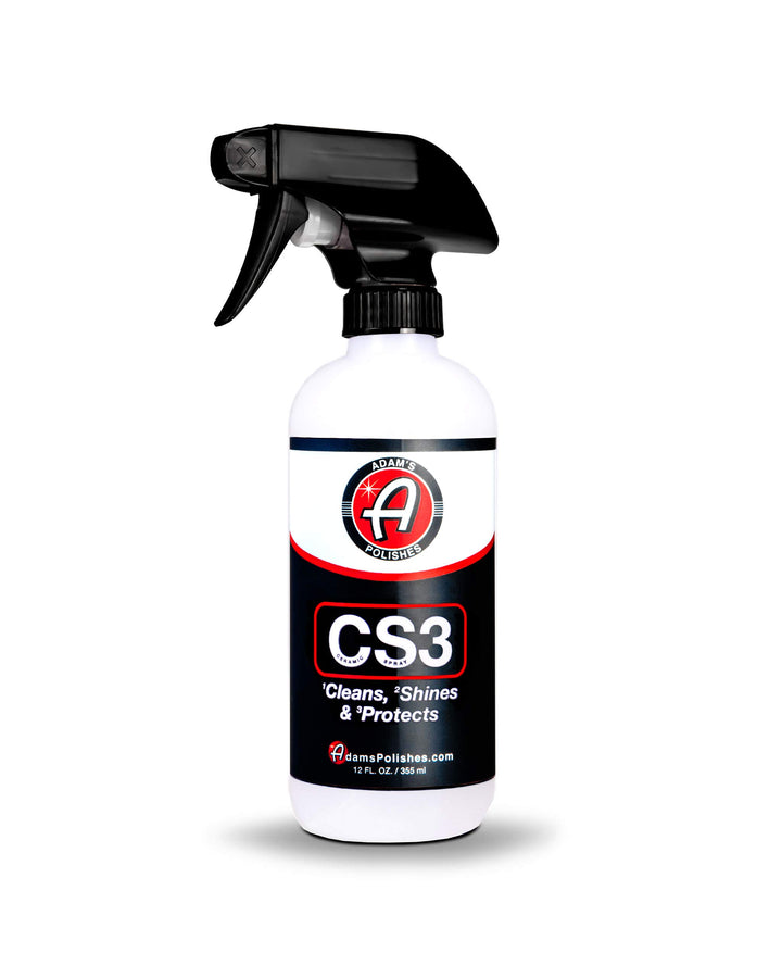 Adam's Polishes CS3 front label showing product and benefits