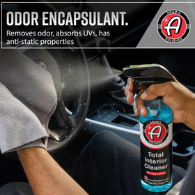 Adam's Polishes applied to dashboard with low-sheen OEM finish benefit