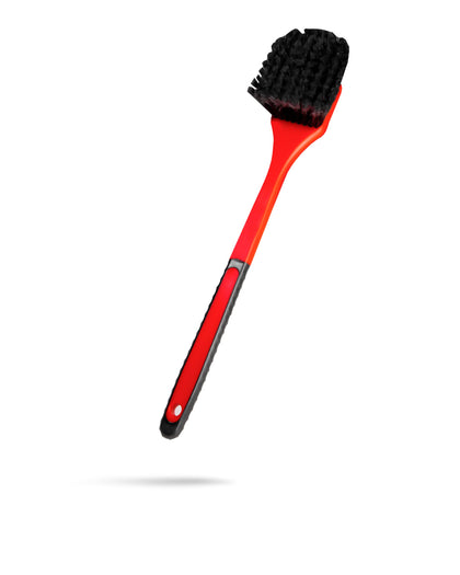 Adam's Polishes fender brush front view showing full head and handle, clear product benefit