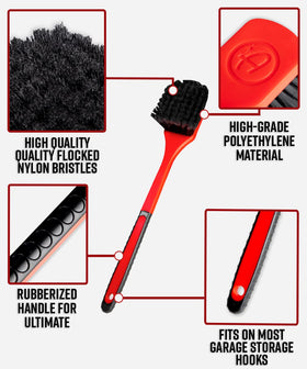 Adam's Polishes long rubberized handle and grip for comfortable reach and control