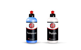 Adam's Polishes front label 12oz combo showing product identity and benefits