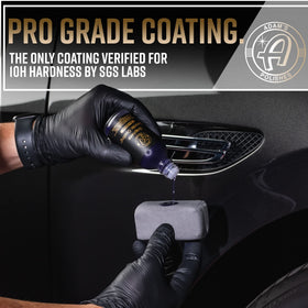 Adam's Polishes applicator applying coating demonstrating precise, easy coverage benefit