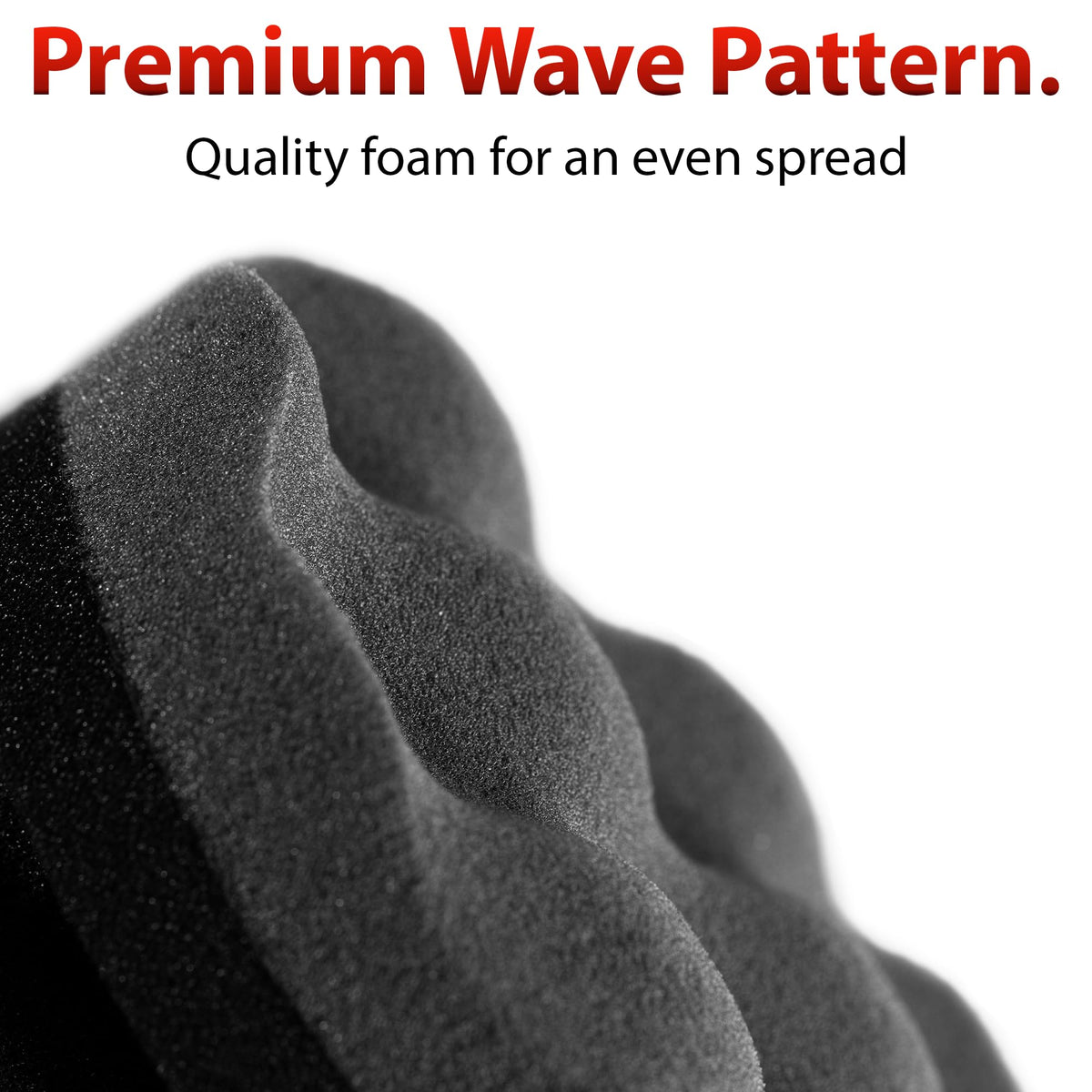 Adam's Polishes applicator with tire dressing dispensed showing reduced waste benefit