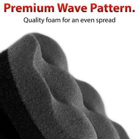Adam's Polishes applicator with tire dressing dispensed showing reduced waste benefit