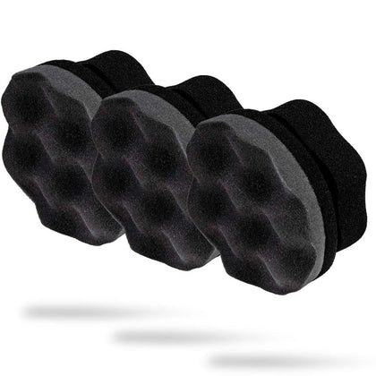 Adam's Polishes front view of three hex grip applicators showing shape and grip benefit