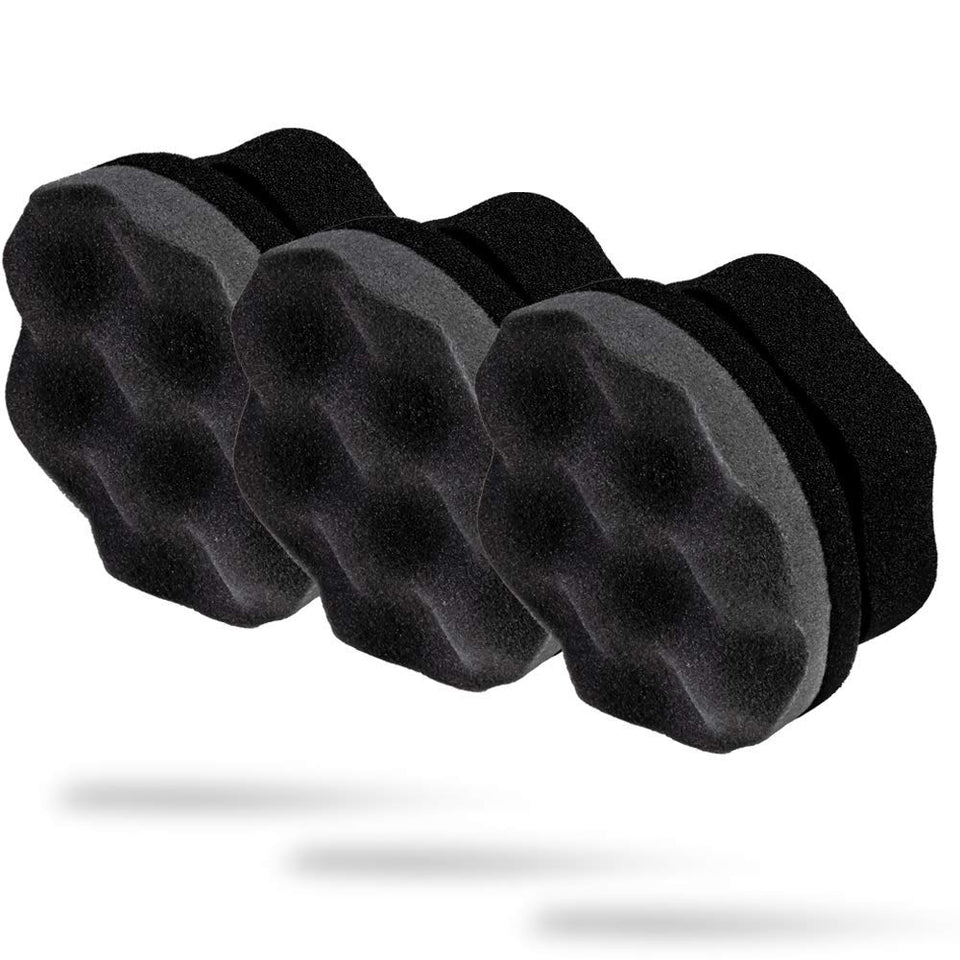 Adam's Polishes front view of three hex grip applicators showing shape and grip benefit