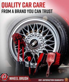 Adam's Polishes in use on wheel spokes removing brake dust while protecting finish