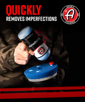 Adam's Polishes in use with a dual-action polisher demonstrating efficient correction