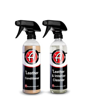 Adam's Polishes kit front packaging showing product pair and benefits