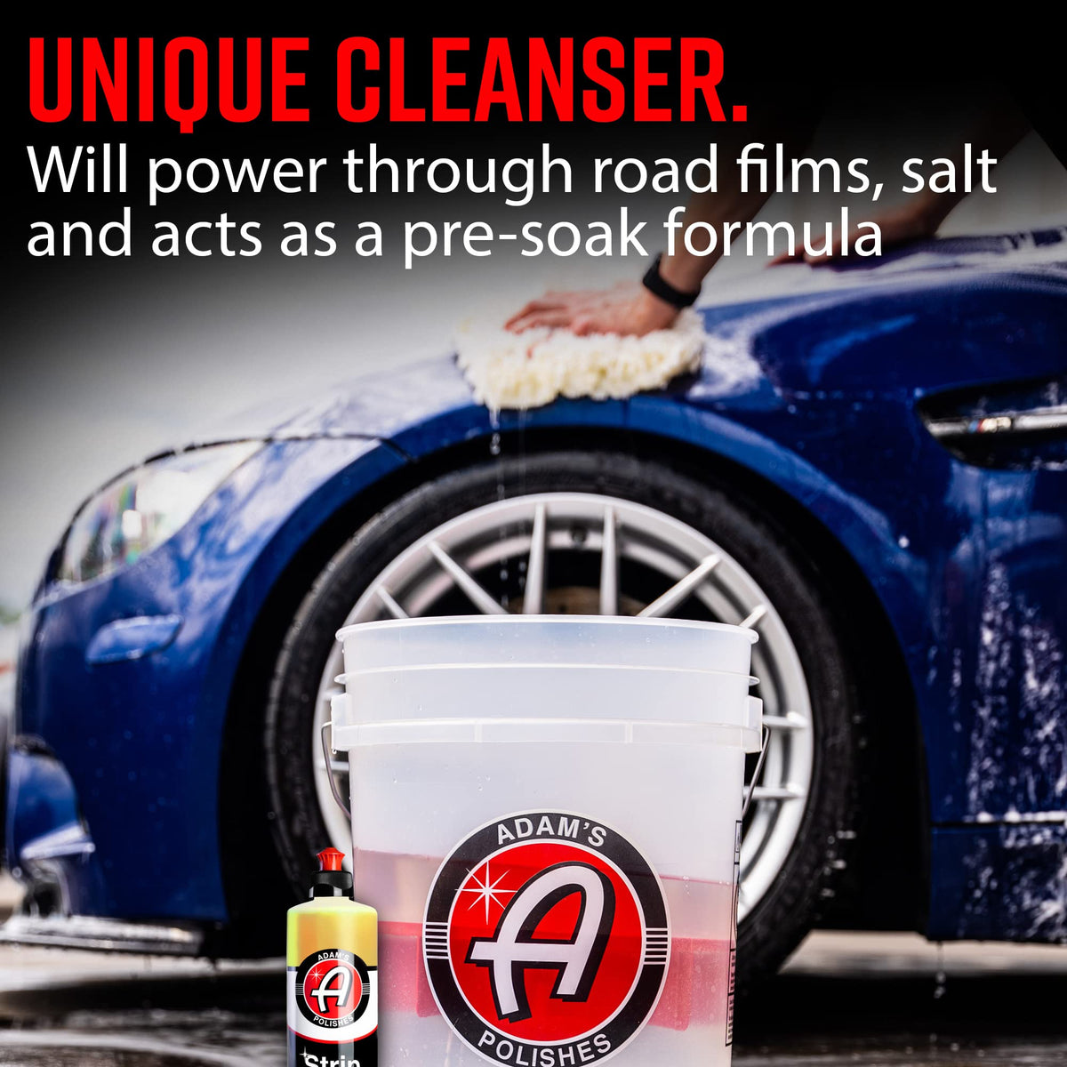 Adam's Polishes cleaning near plastic trim demonstrating safe finish