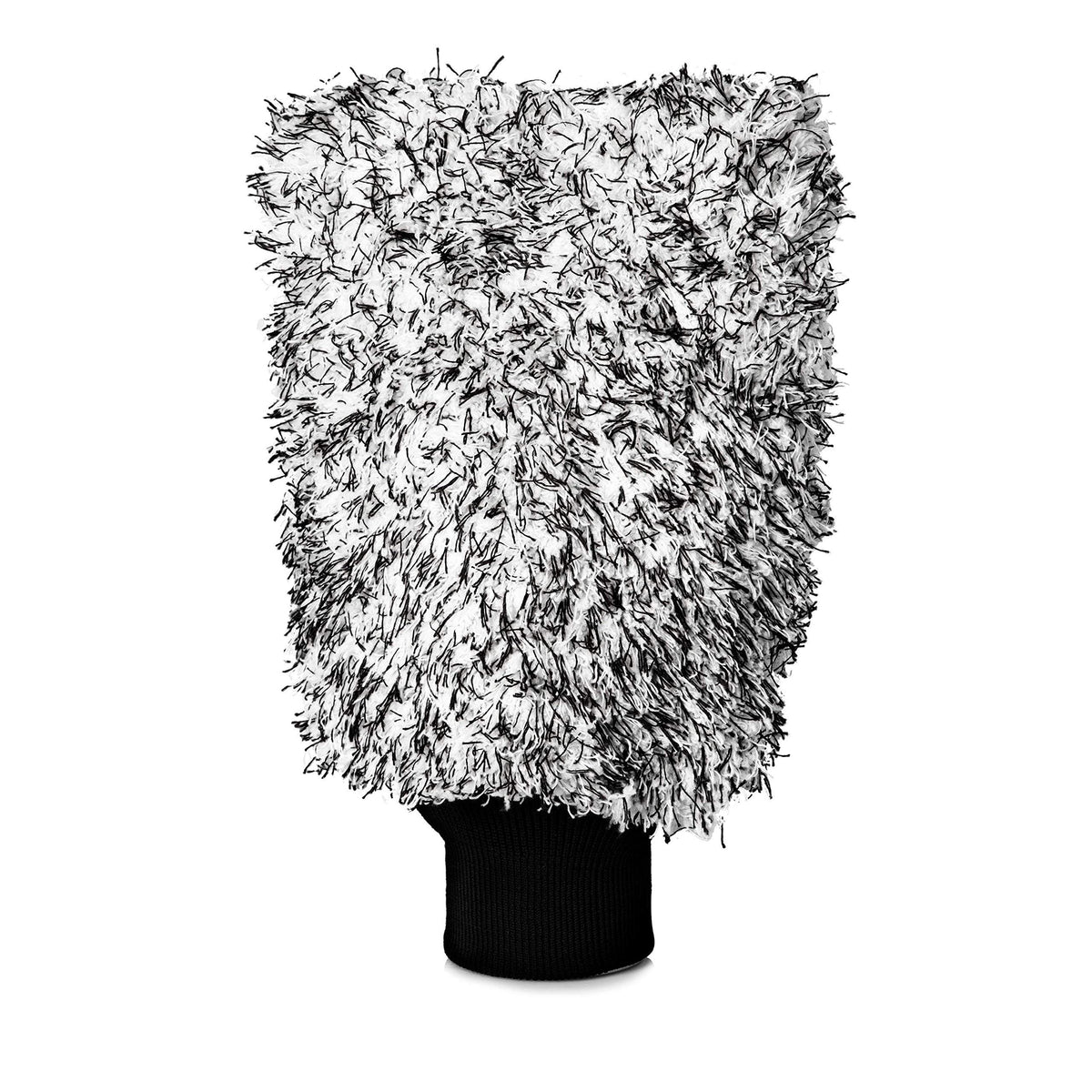 Adam's Polishes front view of microfiber wash mitt showing plush fibers and shape for safe detailing
