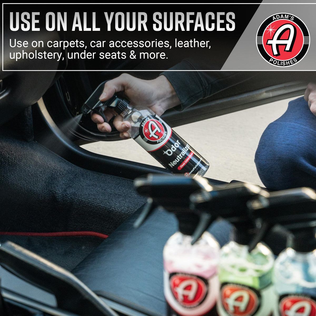 Adam's Polishes sprayed into car HVAC to distribute pleasant aroma