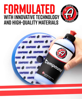 Adam's Polishes polish on white finishing pad illustrating smooth final refinement