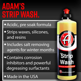 Adam's Polishes bottle being poured into wash bucket for dilution
