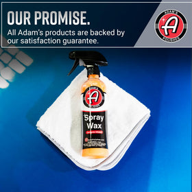 Adam's Polishes 16oz bottle held in hand for scale and portable detailing convenience