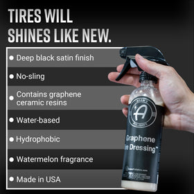 Adam's Polishes applicator in use demonstrating smooth, even tire coverage
