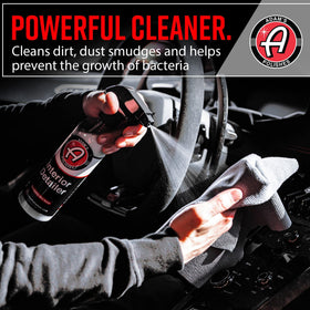 Adam's Polishes touchscreen safe application on a console minimizing streaks and residue