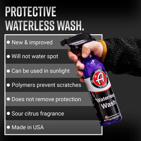 Adam's Polishes close-up of pouring wash with visible liquid texture for control