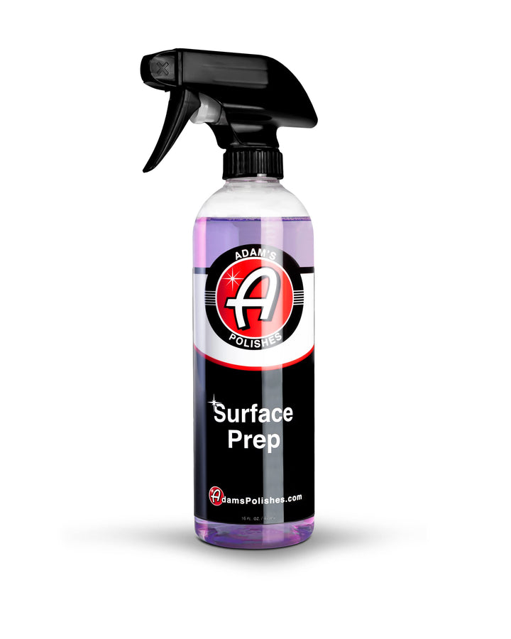 Adam's Polishes front label showing 16oz prepping benefits