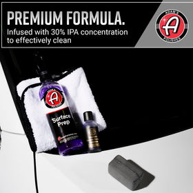 Adam's Polishes after-polish wipe showing residue removal benefit