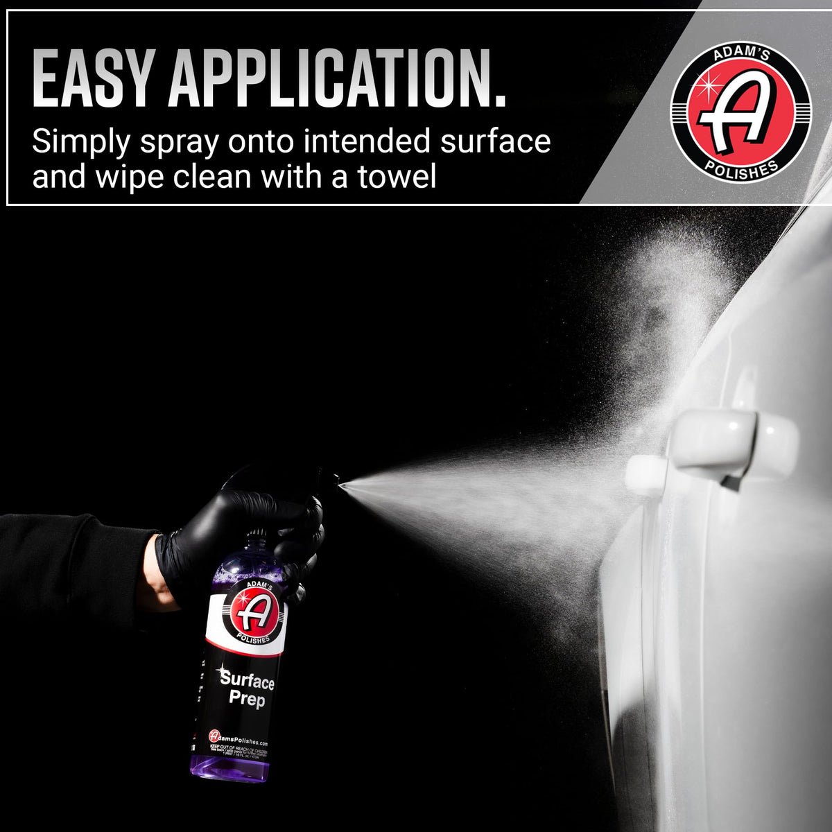 Adam's Polishes with microfiber towel demonstrating reduced scratch risk