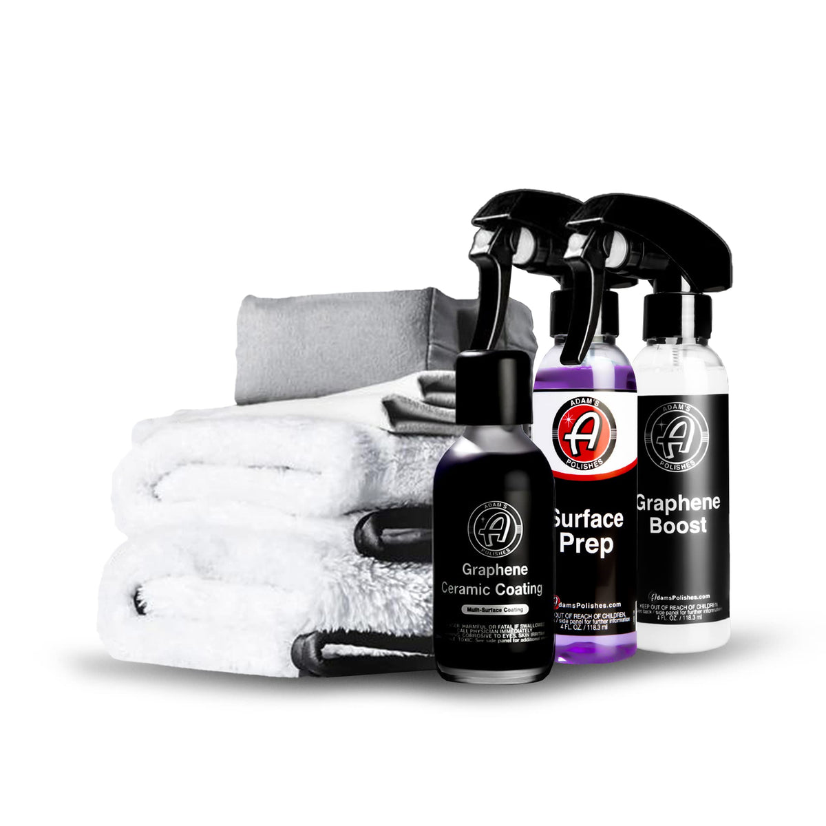 Adam's Polishes front packaging showing kit contents and benefits