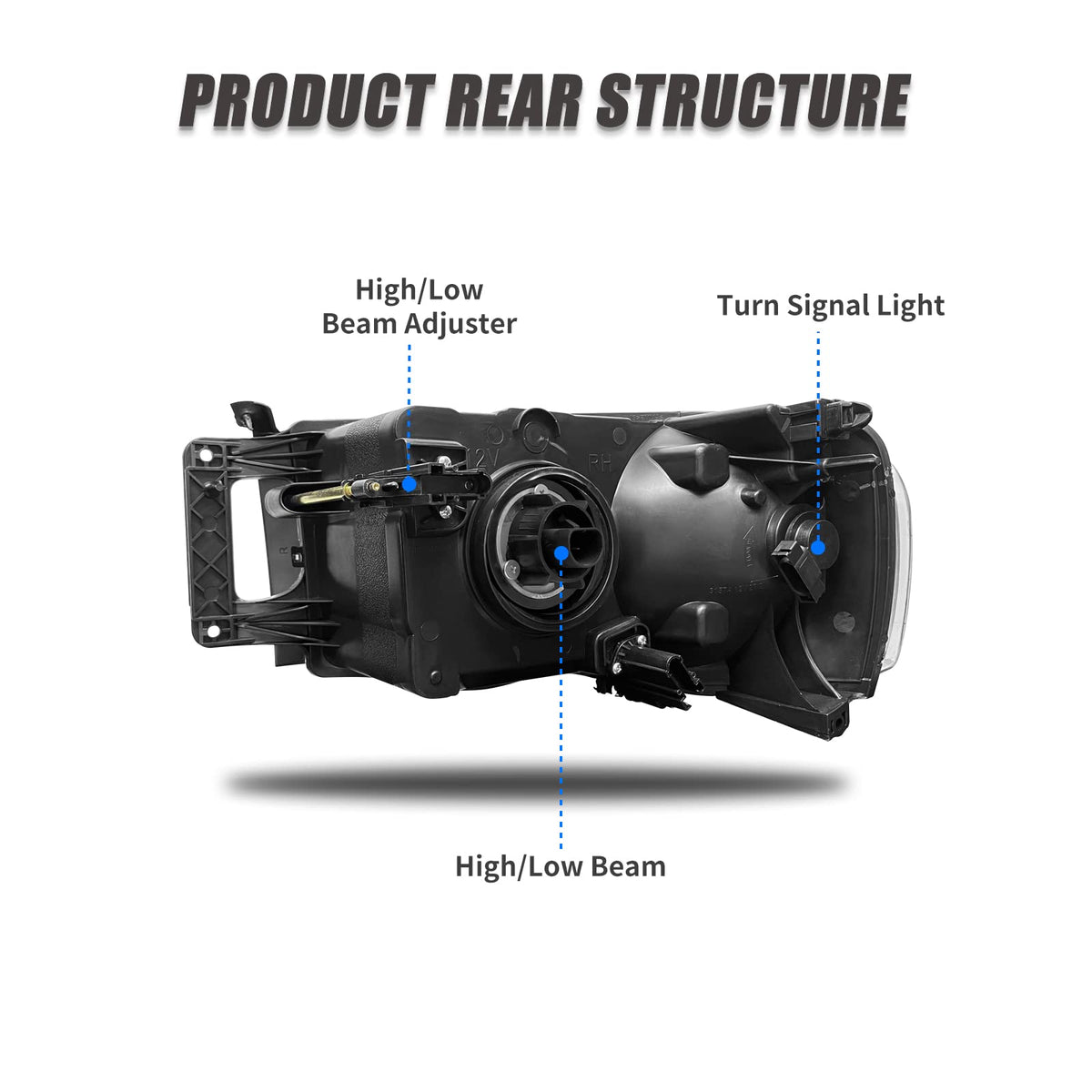 ADCARLIGHTS rear housing illustrating durable construction and protection