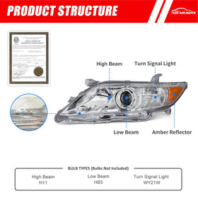 ADCARLIGHTS clear PC lens detail showing UV-coated clarity and long-lasting optics